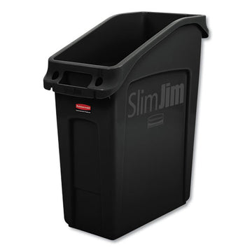 Rubbermaid® Commercial Slim Jim Under-counter Container, 13 Gal, Polyethylene, Black freeshipping - TVN Wholesale